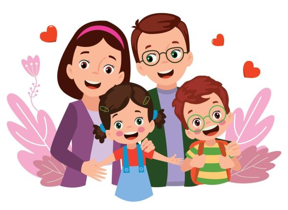 mother-father-and-children-happy-family-vector